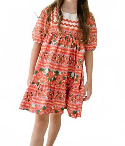 Briton Court Kids' Sara Collar Dress In Multi