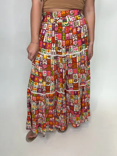 Briton Court Savannah Maxi Skirt In Floral Print In Multi