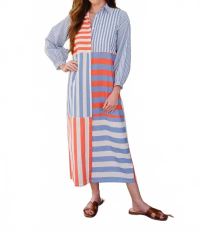 Briton Court Sienna Midi Dress In True Red Nantucket In Multi
