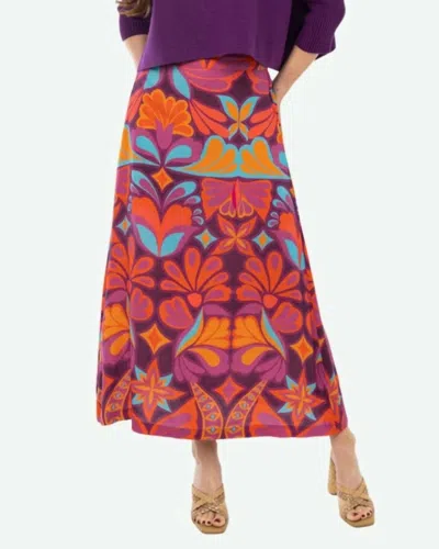 Briton Court Tiffany Skirt In Purple Multi