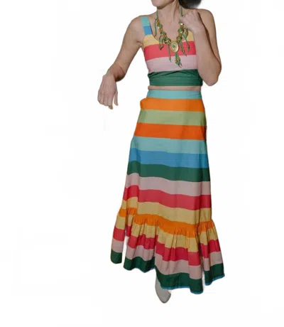 Briton Court Brianna Top In Strawberry Waves In Multi