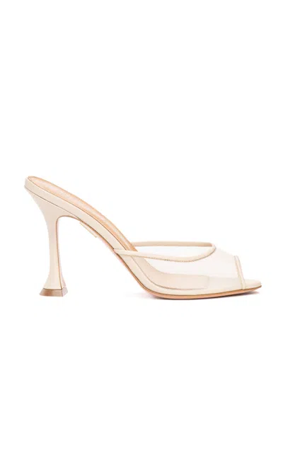 Britt Netta Giada Mesh Mules In White