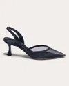 Britt Netta Women's Esme 60 Satin Mesh Pointed-toe Slingback In Black