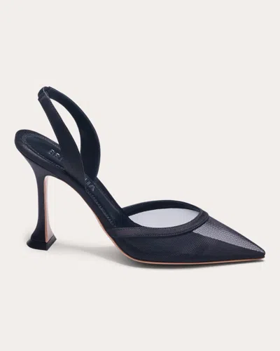 Britt Netta Women's Esme 95 Satin Mesh Pointed-toe Slingback In Black