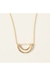 Britta Ambauen Herkimer Diamond Arc Necklace In Gold