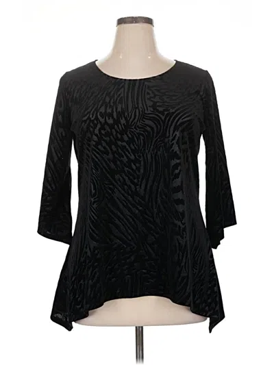 Pre-owned Brittany Black 3/4 Sleeve Blouse In Black