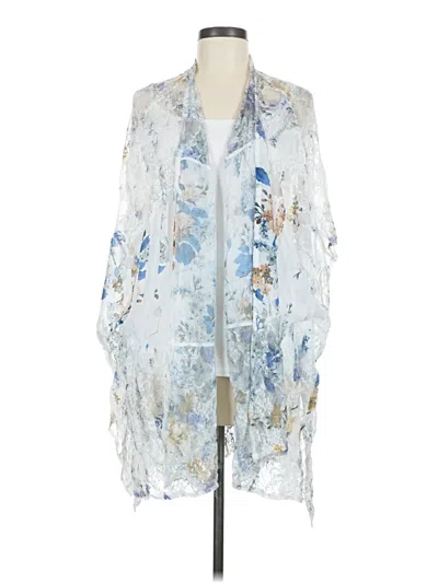 Pre-owned Brittany Black Kimono In Blue