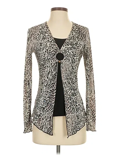Pre-owned Brittany Black Kimono In Gray