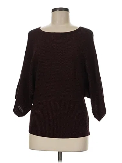 Pre-owned Brittany Black Pullover Sweater In Burgundy