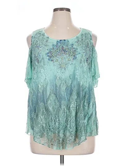 Pre-owned Brittany Black Sleeveless Blouse In Blue