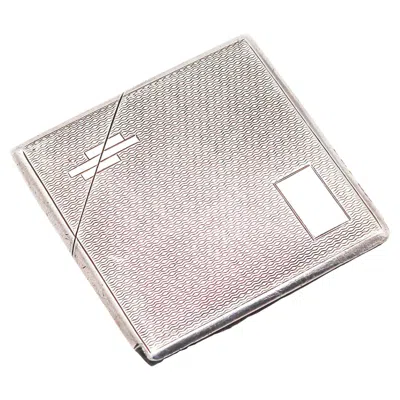 Pre-owned Britton, Gould & Co B.h. Britton & Sons 1935 Birmingham Art-deco Square Striker In Sterling Silver