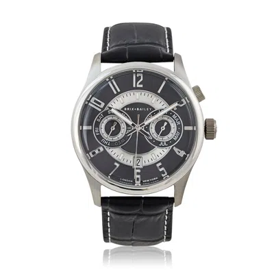 Brix + Bailey Black / Silver The  Black Heyes Men's Chronograph Automatic Watch Form One In Gray