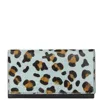 BRIX + BAILEY BLUE ANIMAL PRINT LEATHER MULTI SECTION PURSE