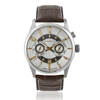 Brix + Bailey Gold / Brown / Silver The  Silver & Gold Heyes Men's Chronograph Automatic Watch Form S In Gray