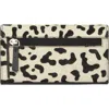 BRIX + BAILEY IVORY ANIMAL PRINT LEATHER MULTI SECTION PURSE