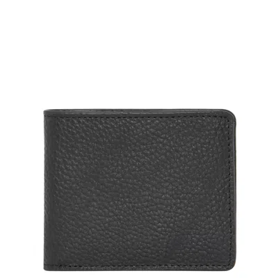Brix + Bailey Men's Black Leather Wallet In Gray