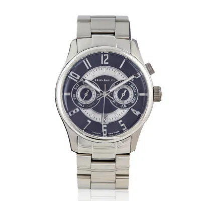Brix + Bailey Men's Blue / Silver The  Navy Blue Heyes Chronograph Automatic Watch Form Four In Blue/silver