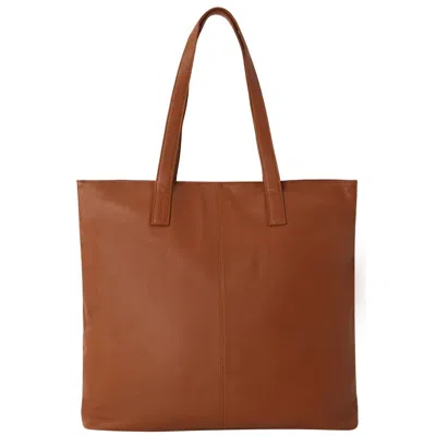 Brix + Bailey Tan Leather Everyday Tote In Brown