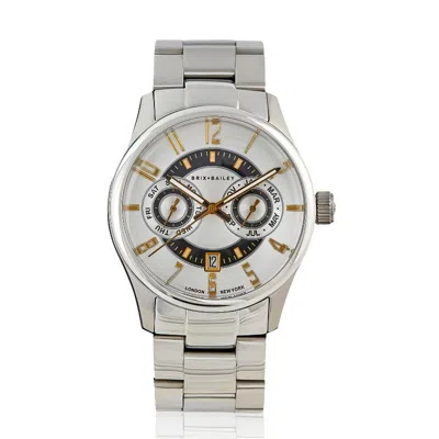 Brix + Bailey Silver / Gold The  Heyes Men's Unisex Silver And Gold Chronograph Automatic Watch Form In Gray