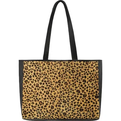 Brix + Bailey Animal Print Travel Tote In Brown