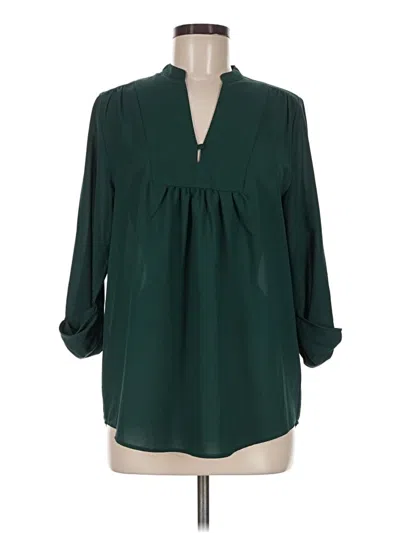 Pre-owned Brixon Ivy 3/4 Sleeve Blouse In Green