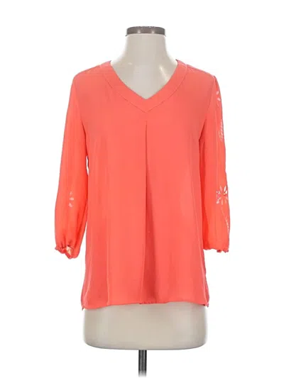 Pre-owned Brixon Ivy 3/4 Sleeve Blouse In Orange