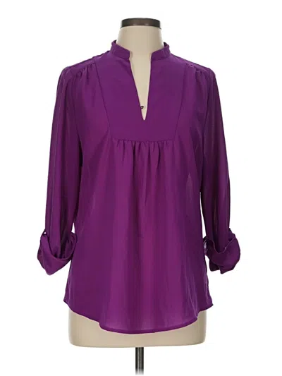 Pre-owned Brixon Ivy 3/4 Sleeve Blouse In Purple