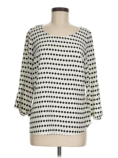 Pre-owned Brixon Ivy 3/4 Sleeve Blouse In White