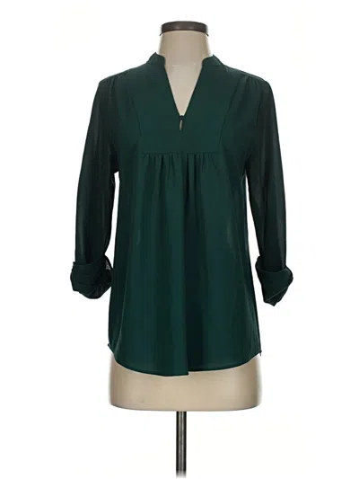 Pre-owned Brixon Ivy Long Sleeve Blouse In Green