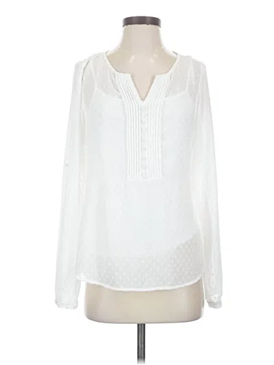 Pre-owned Brixon Ivy Long Sleeve Blouse In White