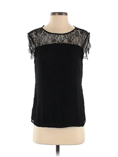 Pre-owned Brixon Ivy Short Sleeve Top Black Sweetheart Neckline Tops