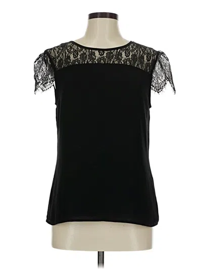 Pre-owned Brixon Ivy Short Sleeve Top Black Sweetheart Neckline Tops