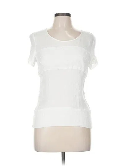 Pre-owned Brixon Ivy Short Sleeve Top White Sweetheart Neckline Tops