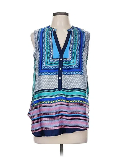 Pre-owned Brixon Ivy Sleeveless Blouse In Blue