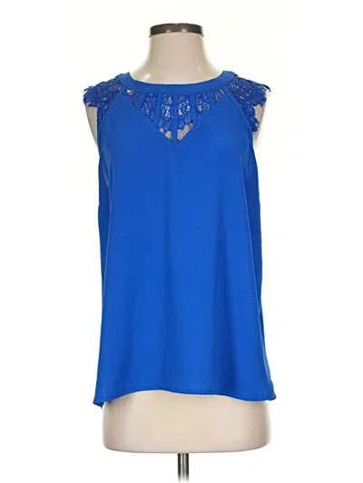 Pre-owned Brixon Ivy Sleeveless Blouse In Blue