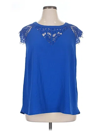 Pre-owned Brixon Ivy Sleeveless Blouse In Blue