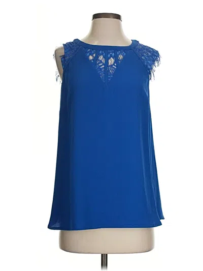 Pre-owned Brixon Ivy Sleeveless Blouse In Blue