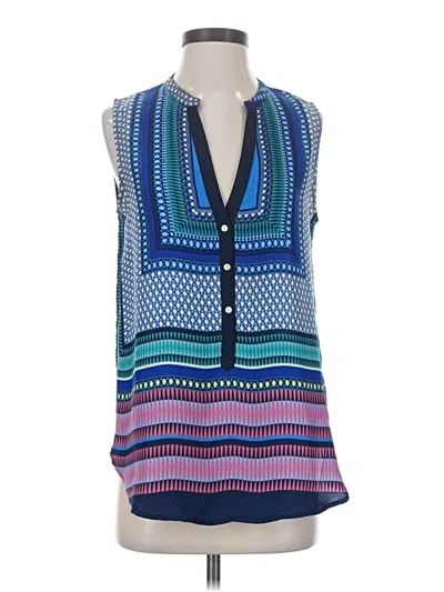 Pre-owned Brixon Ivy Sleeveless Blouse In Blue