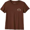 Brixton Auto Parts Fitted Crewneck Graphic T-shirt In Brown