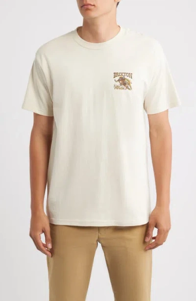 Brixton Barquero Cotton Graphic T-shirt In White