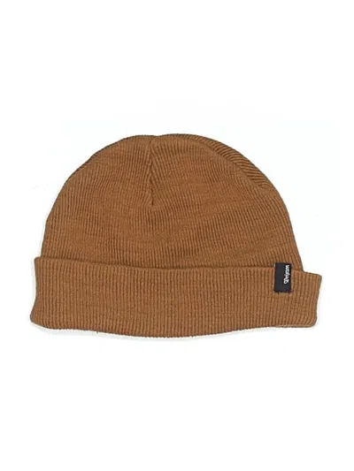 Pre-owned Brixton Beanie Hat In Brown