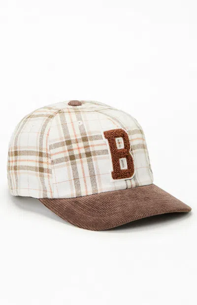 Brixton Big B Strapback Hat In Off White