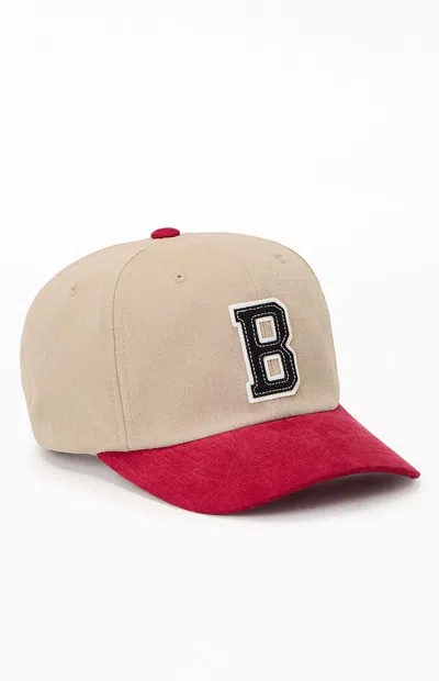 Brixton Big B Strapback Hat In Sand In Brown