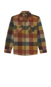 Brixton Bowery Artic Stretch Fleece Shirt In Multi