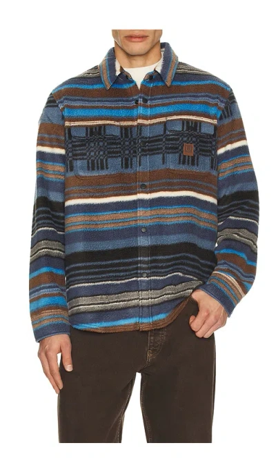 Brixton Bowery Arctic Stretch Fleece Shirt In Multi
