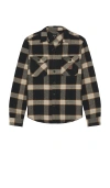 Brixton Bowery Standard Fit Plaid Heavyweight Cotton Flannel Button-up Shirt In Multi