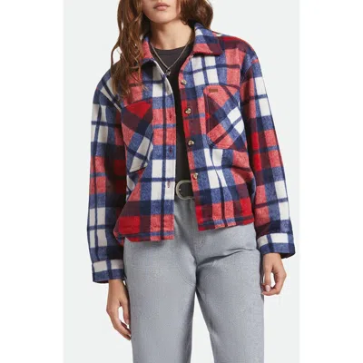 Brixton Bowery Plaid Flannel Button-up Shirt In Multi