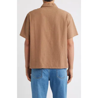 Brixton Brakeman Striped Half Zip Shirt In Multi