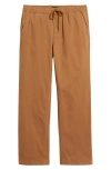 Brixton Broadway Relaxed Elastic Waist Pants In Washed Copper