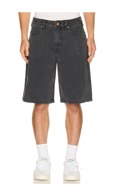 Brixton Builders Carpenter Baggy Short In Black